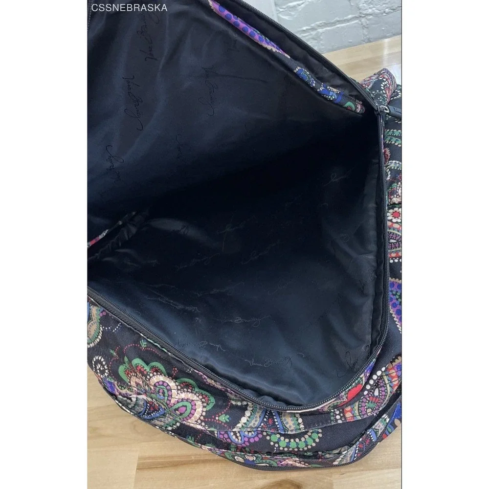 Vera Bradley Multicolor Midnight Paisley Large Campus Backpack Laptop Travel Bag